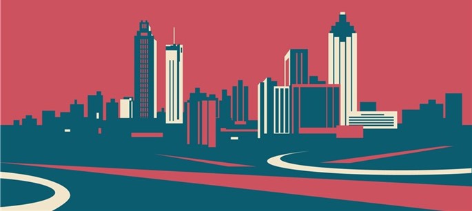 Illustration of Atlanta skyline