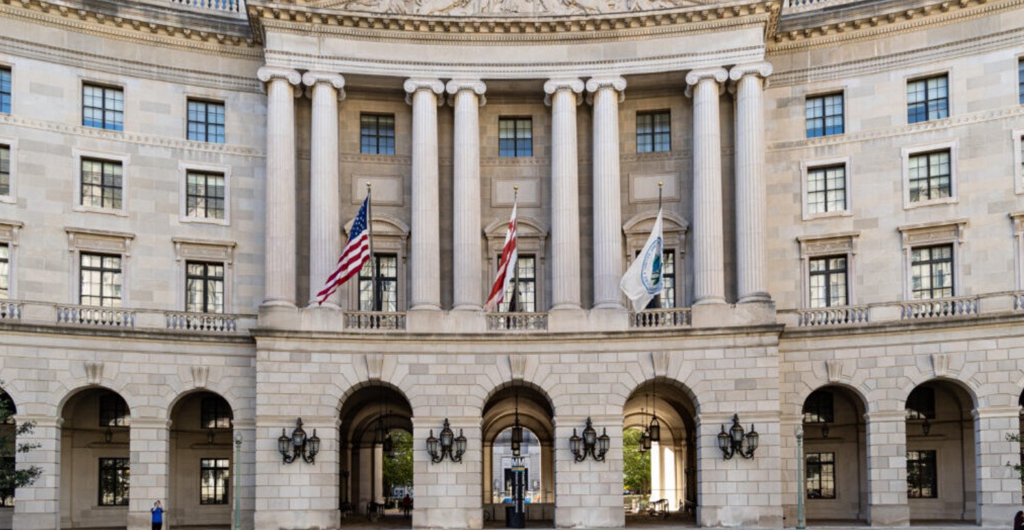 Facade of EPA headquarters in Washington DC