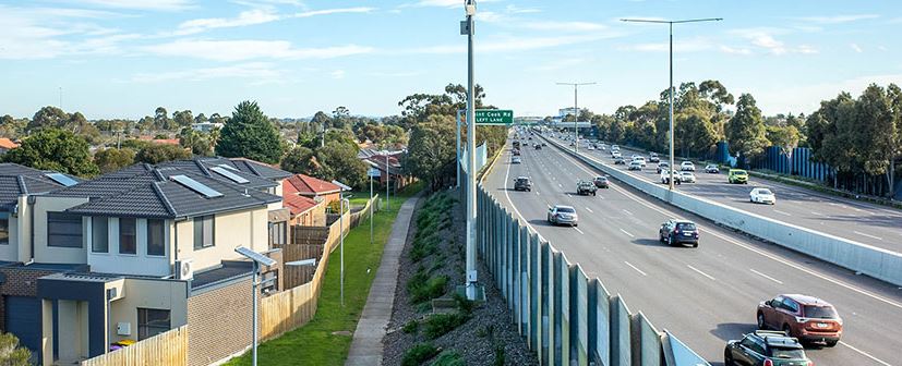 Neighborhood next to freeway