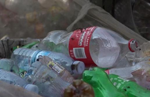 Pile of plastic water bottles