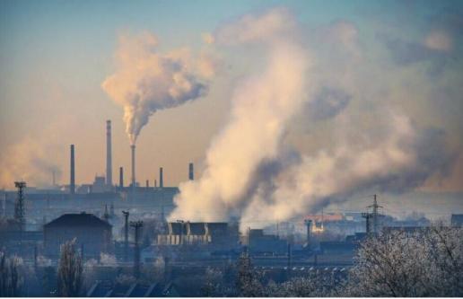Factories spewing pollution