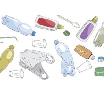 Plastic garbage illustration