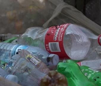 Pile of plastic water bottles