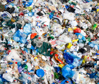 Plastics trash in a big pile