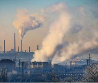 Factories spewing pollution
