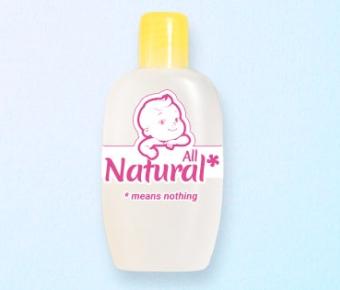 All natural baby shampoo bottle